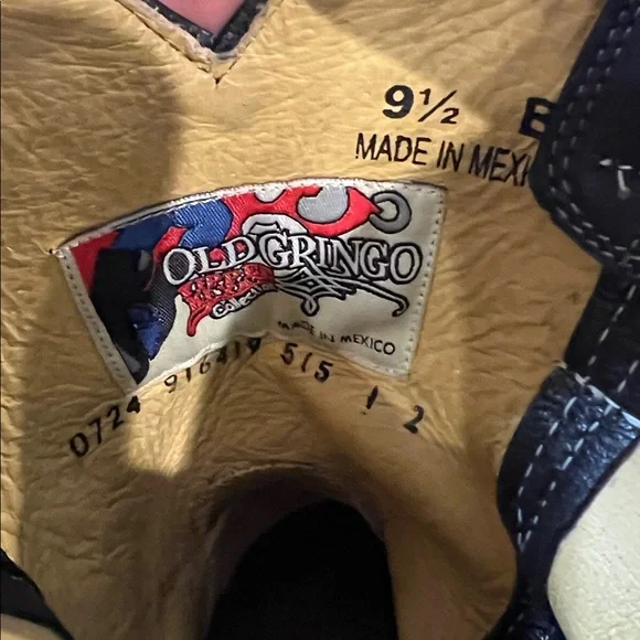 Old Gringo Yippee Ki Yay Leather and Suede Studded Western Cowgirl Boots - Picture 9 of 9